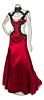 * A Red Halter Evening Gown, No size.