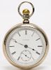 Early Illinois Open Face Silver Pocket Watch