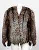 Vintage Ladies Chocolate-Silver Fox Fur Coat
