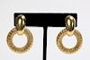 Tiffany & Co. 18k YG Door Knocker Style Earrings
