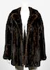 Vintage Short Brown Ladies Mink Fur Coat