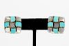 Asch Grossbardt, 14k MOP & Turquoise Earrings