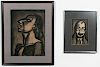 Two George Rouault Figural Aquatint Etchings