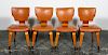 Set, Four Mid Century Modern Thonet Style Chairs