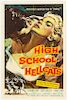 "High School Hellcats" 1958 Original Movie Poster