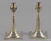 Pair of Continental silver candlesticks, late 19t