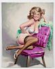 Donald Rusty Rust "Brooke" Oil On Canvas Pinup