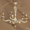 Italian painted chandelier, 20th c., 23'' h.
