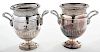 Pair of Old Sheffield Silver Plate Wine Coolers