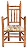 Brewster Style Arm Chair with Crewel Work Seat