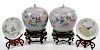 Four Chinese Famille Rose Enameled Vessels