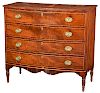 American Federal Figured Mahogany Bowfront Chest