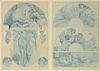ALPHONSE MUCHA; PLATES FROM FIGURES DECORATIVES, 1905