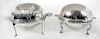 Two Rotating Silver Plate Servers