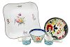 Five Assorted Floral Decorated Dishes