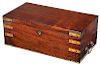 George III Mahogany and Brass Bound Lap Desk