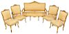 Louis XV Style Carved and Gilt Wood Parlor Suite