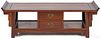 Chinese hardwood low table, 20th c., 18 1/4'' h.,