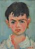 ZUCKER, Jacques. Oil on Canvas. Portrait of a Boy.