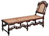 William and Mary Carved and Caned Day Bed