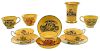Ten Pieces Decorated Tea Party Canary Ware