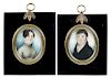Pair of Portrait Miniatures on Ivory