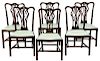 Set of Six Chippendale Style  Dining Chairs
