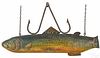 Carved and painted fish trade sign, early 20th c.