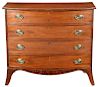 American Federal Inlaid Mahogany Bow Front Chest