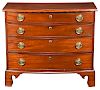 American Federal Mahogany Inlaid Bowfront Chest