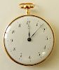 French 18K Yellow Gold Pocket Watch