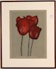 Steven Barbash, "Three Tulips" Etching