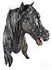 Large painted zinc figural horse head trade sign