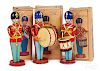 Three Chein drummers tin lithograph wind-ups