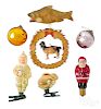 Group of Christmas ornaments - Dresdens, Kugels