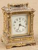 German walnut gravity clock, ca. 1920, 26 1/2'' h.
