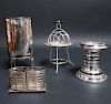4 German Art Deco Silverplate Table Articles