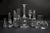 14 Modern Clear Glass Vases, Decanters, Etc.