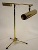 Industrial Brass Adjustable Floor Lamp, c.1970