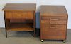 Midcentury Danish End Table and Cabinet Lot.