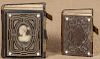 Two Victorian leather and brass photo albums, 19t