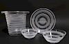 4-Pc. Etched & Clear Salviati Glass Items