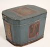 Octagonal Paint Decorated Asian Lidded Box