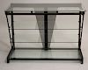 Contemporary Glass and Steel Media Stand