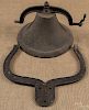 Cast iron bell, 19th c., stamped Fredericktown O