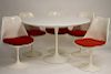 Eero Saarinen Tulip Form Breakfast Table & 5 Chair
