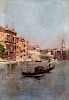 Rodolfo Paoletti (Venezia 1866-Milano 1934)  - Venice, gondola in the Canal Grande