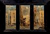 Oscar Ricciardi (Napoli 1864-1935)  - Naples, three life scenes mounted in a single frame