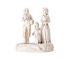 Sculptural group of a family in biscuit, late 18th century - early 19th century