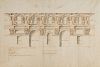 Scuola spagnola, secolo XVIII- Study for a facade